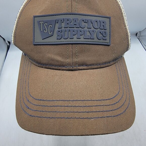 TSC Tractor Supply Co Brown Mesh Trucker Hat Snapback Adjustable OSFM - Picture 5 of 9
